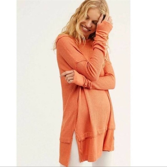 FREE People North Shore Thermal Waffle Knit Top in size S - Picture 8 of 14